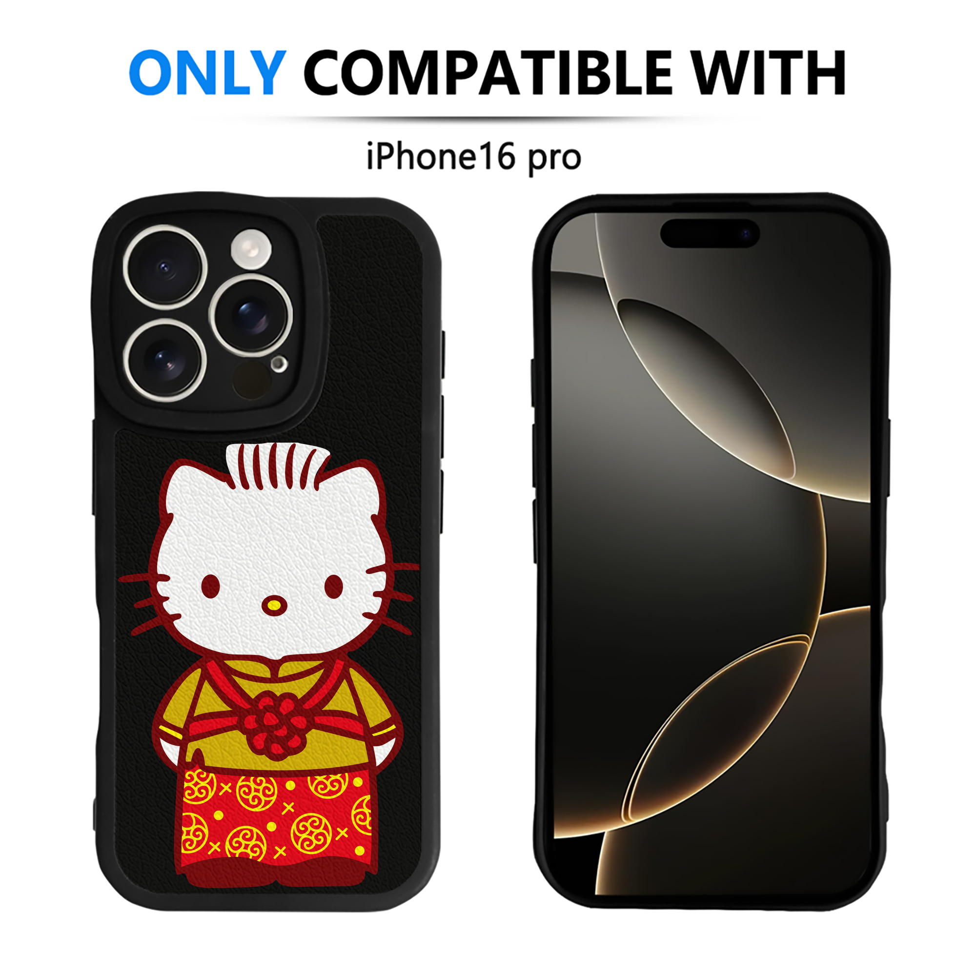 （画像用） Hello Kitty ハローキティ 【iPhone 16シリーズ対応】シリコンスマホケース（レザー調） 材質：シリコン